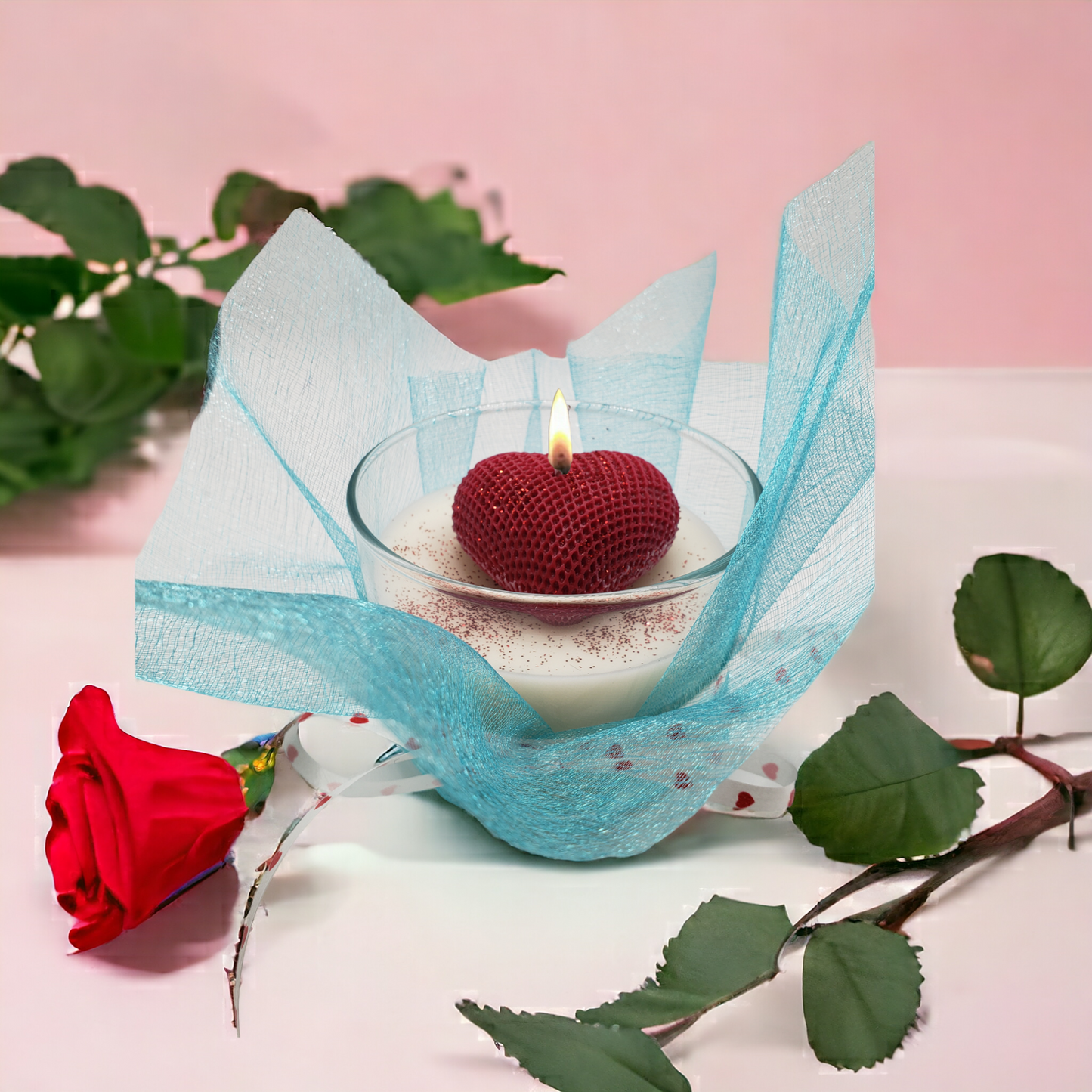 SAN VALENTÍN, VELA CORAZÓN ARDIENTE